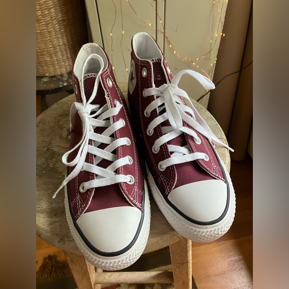 Converse Chuck Taylor All Star Pro Mid Burgundy Shoes - Picture 6 of 16